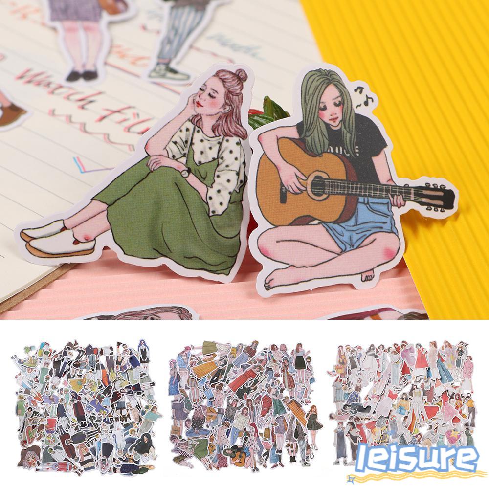 LEISURE Set 100 / 171 Sticker Dán Trang Trí Đa Dụng Chất Lượng Cao