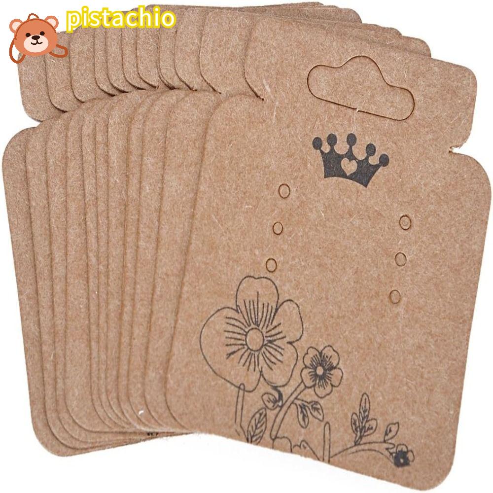 PISTA Thẻ Giấy Kraft Hình Lọ Kaki Treo Khuyên Tai Trưng Bày Tiệc Tùng