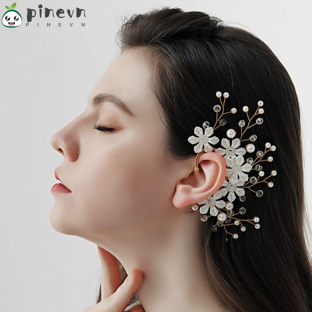 PINEVN Bông Tai Đính Kim Cương Giả Trang Nhã Cho Cô Dâu