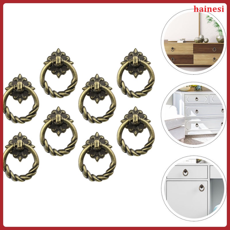 Set 8 Tay Nắm Cửa Trượt Bằng Hợp Kim Kẽm Phong Cách Vintage