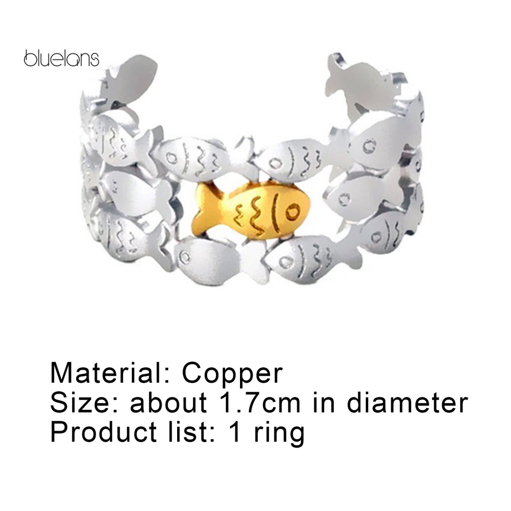 Nhẫn Hở Hình Cá Nhỏ Thời Trang Có Thể Điều Chỉnh Cho Nữ