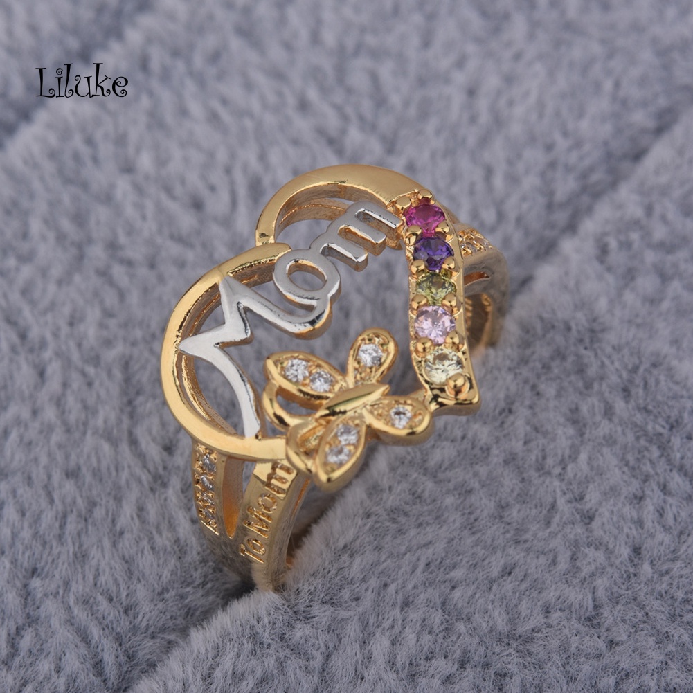 Nhẫn Mạ Bạc Trang Trí Trái Tim Đính Đá Thời Trang Cho Nữ