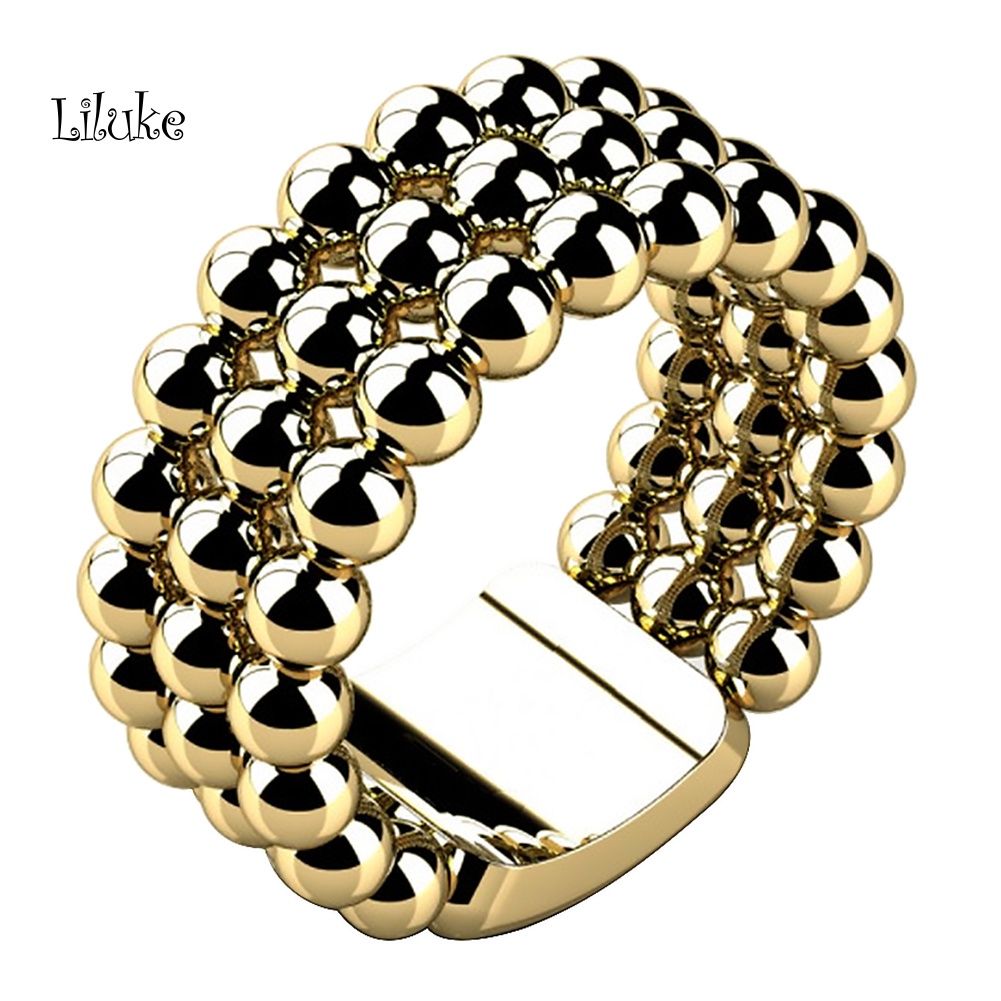 Nhẫn Hợp Kim Trang Trí Hạt Tròn Đính Đá Thời Trang Cho Nam