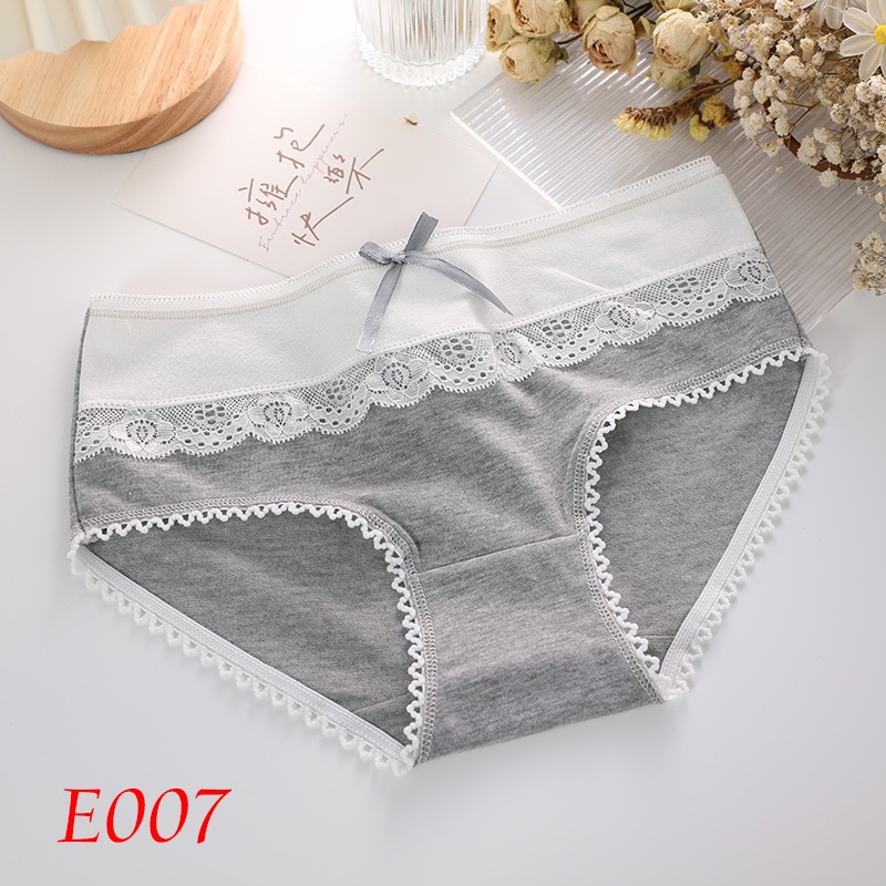 Quần Lót Cotton Lưng Vừa Phong Cách Nhật Bản Ngọt Ngào Cho Nữ