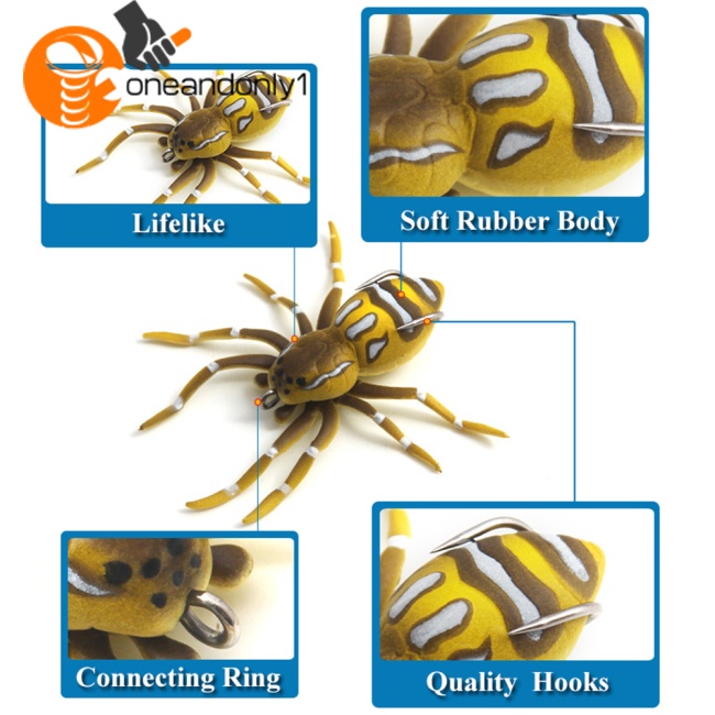 Mồi Câu Cá Giả Hình Nhện Bằng Silicon Mềm 7cm6g