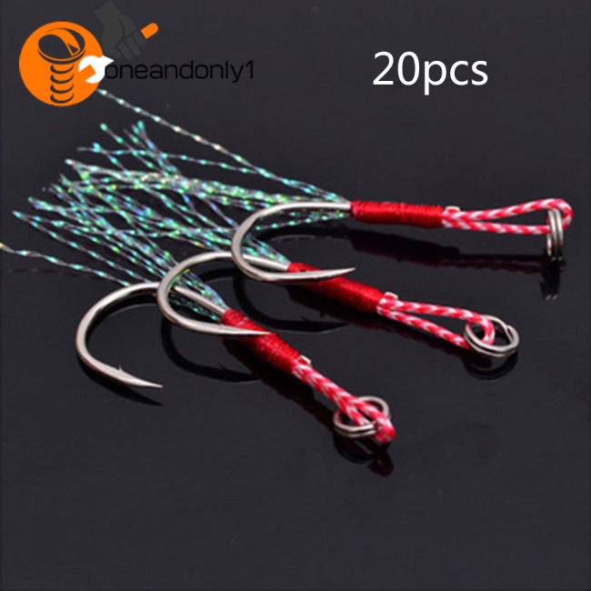 Set 20 Lưỡi Câu Cá Giả Bằng Lông Vũ