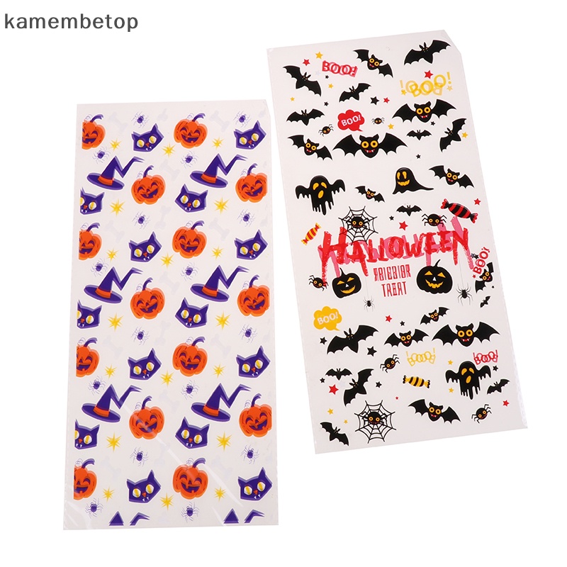 Bộ 50 Túi Nhựa Đựng Kẹo Phong Cách Halloween