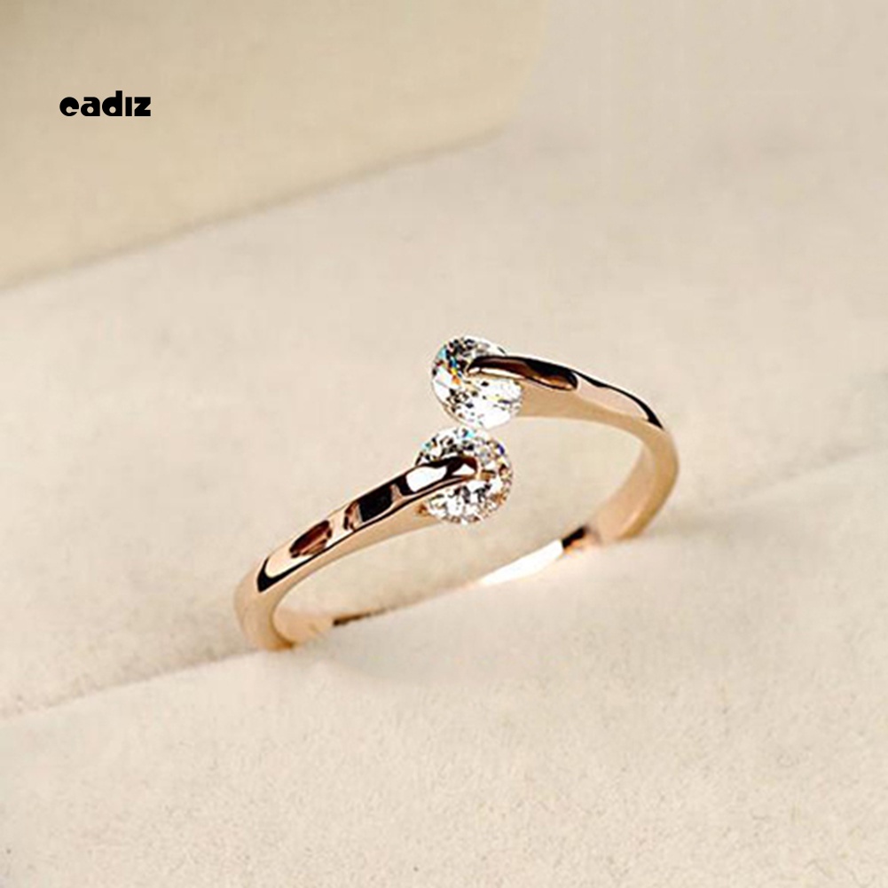 Nhẫn Hở Đính Đá Zircon Lấp Lánh Thời Trang Cho Nữ