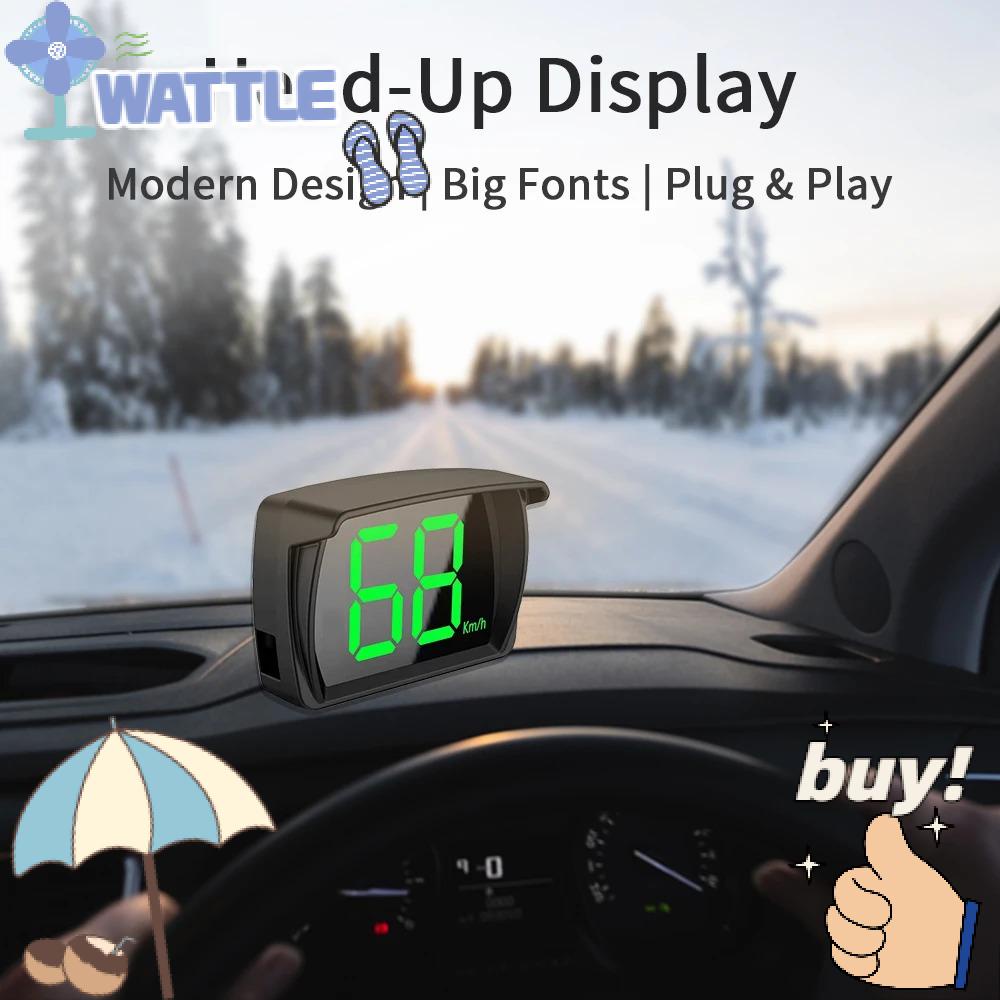 WTTLE Đồng Hồ Đo Tốc Độ Có Đèn LED Kỹ Thuật Số Hiển Thị GPS HUD Universal KMH /