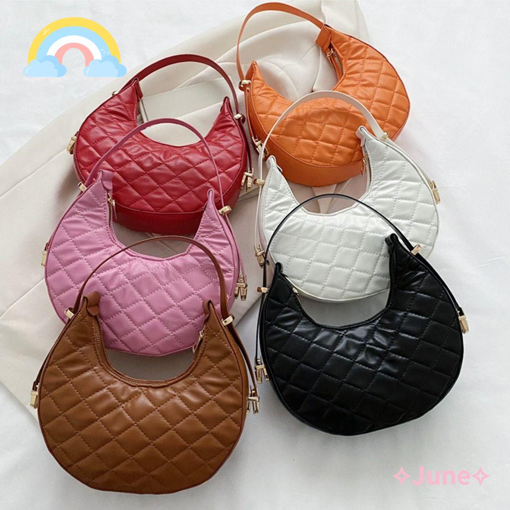 JUNE Túi Xách Màu Sắc Đơn Giản Thời Trang Cho Nữ