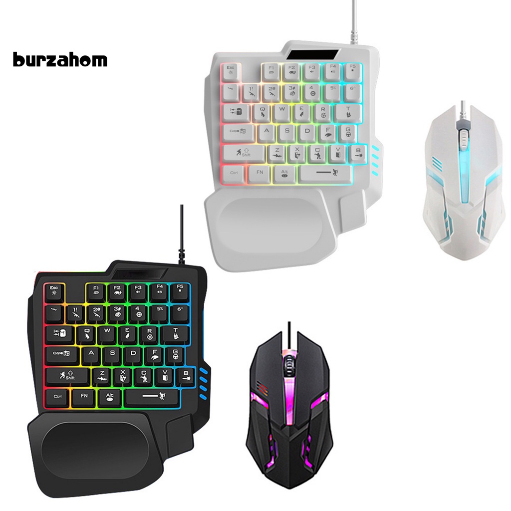 1 Bộ Bàn Phím + Chuột + 35 Nút Bấm Màu Xanh RGB Giao Diện USB Chuyên Dụng Cho Game Thủ