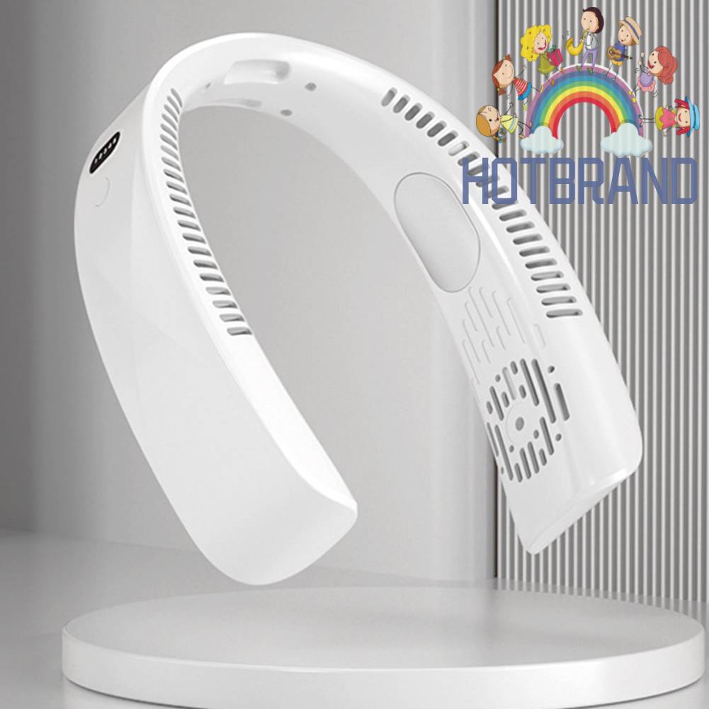 Quạt Làm Mát 3000mAh Đeo Cổ Không Cánh Tiện Dụng Mang Theo Du Lịch Cắm Trại