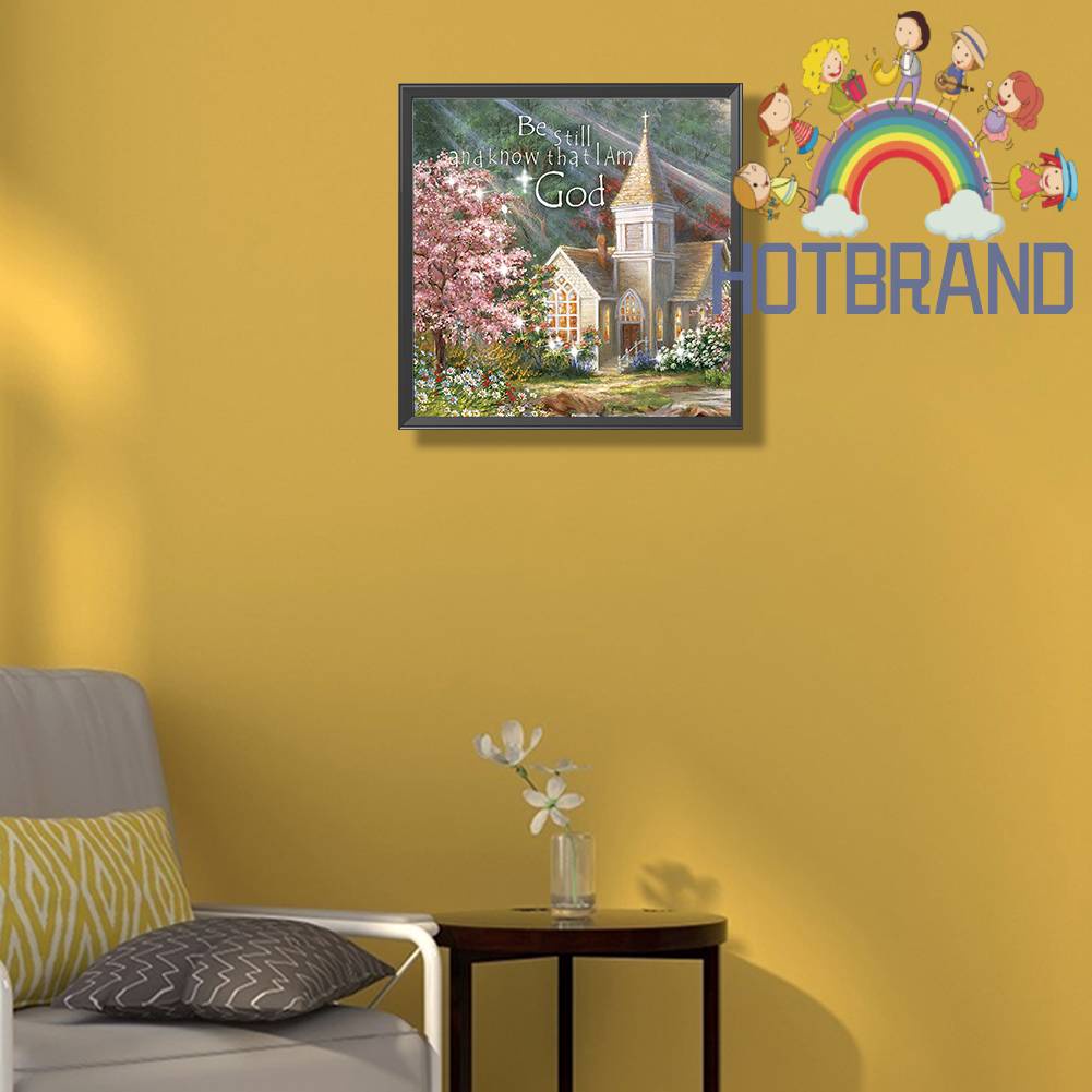 Tranh Đính Đá Kim Cương Toàn Bộ 5D DIY Hình Lâu Đài