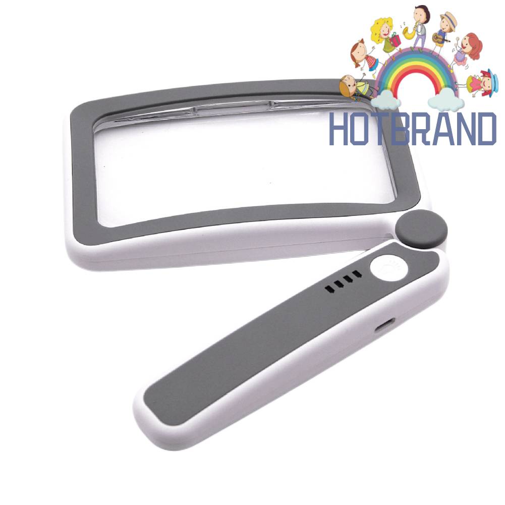 Kính Lúp Cầm Tay Phóng To 4X 650mAh Có 10 Đèn Led