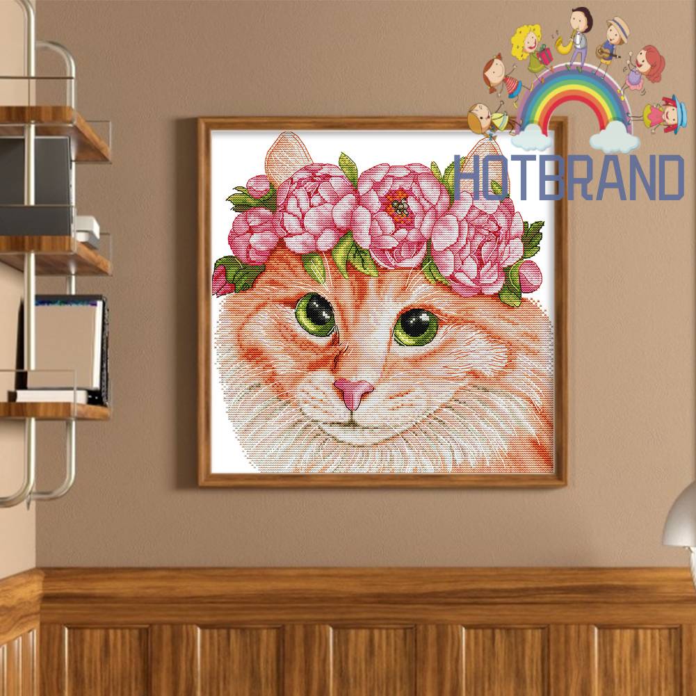 Tranh Thêu Chữ Thập 14CT Hình Mèo