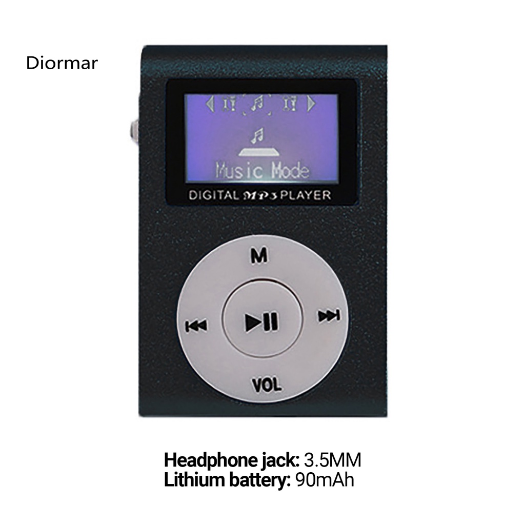 Máy Nghe Nhạc MP3 Mini Màn Hình LCD Hỗ Trợ Thẻ Nhớ TF