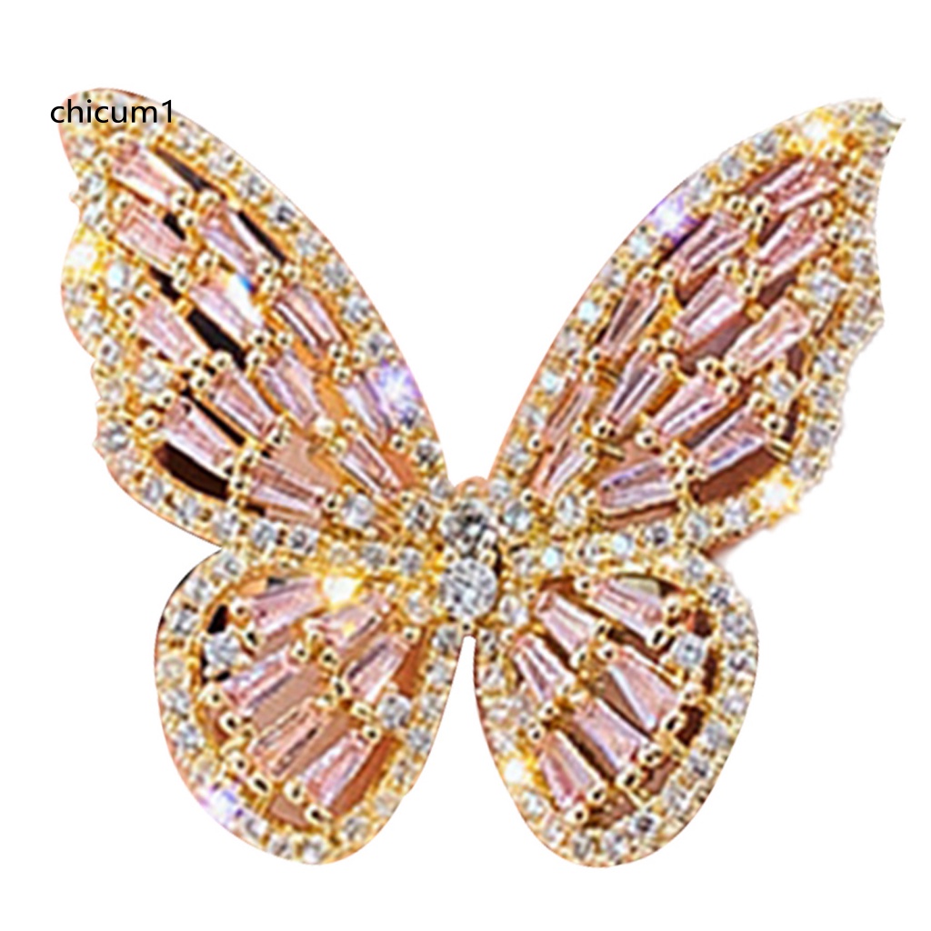 Nhẫn Hình Bướm Đính Đá Zircon Thời Trang Cho Nữ