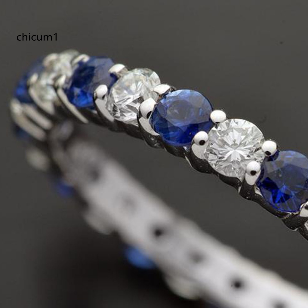 Nhẫn Đính Đá Zircon Sang Trọng Hợp Thời Trang Cho Nữ