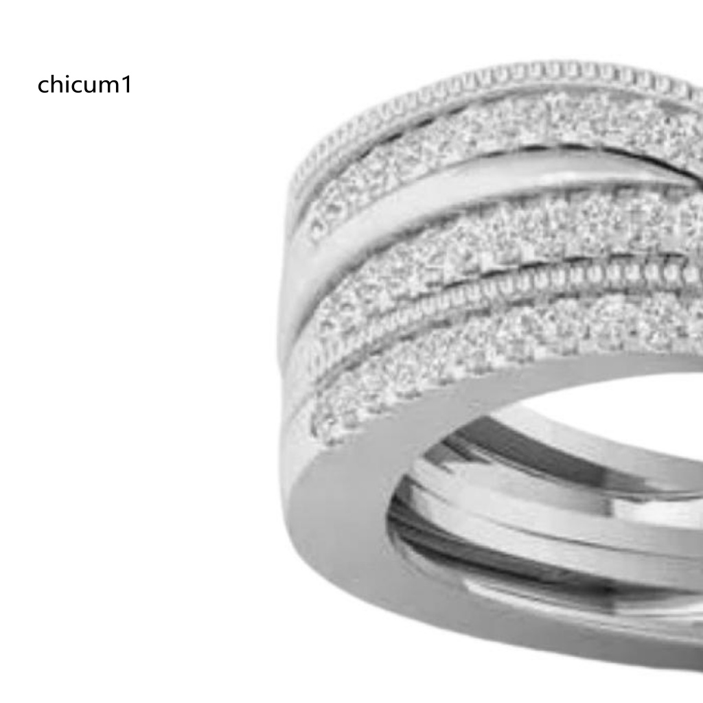 Nhẫn Hợp Kim Đính Đá Zircon Kiểu Dáng Tinh Tế Sang Trọng Cho Nữ
