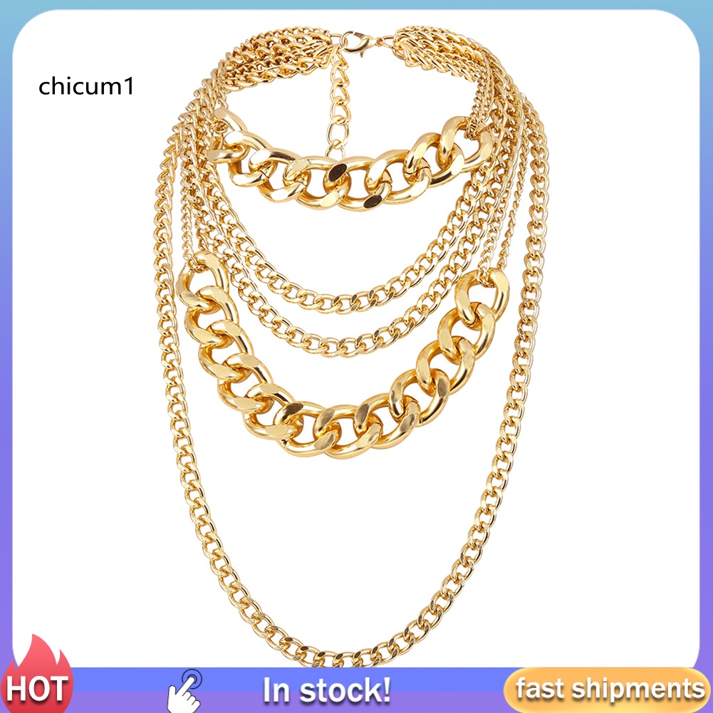 Vòng cổ Nhiều Lớp Phong Cách Hip hop Cho Nữ