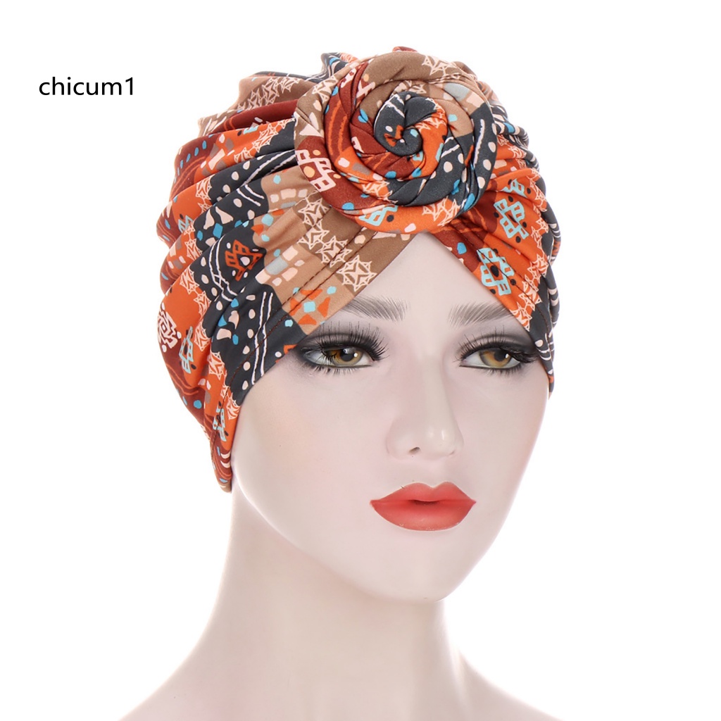 Mũ Turban Trùm Đầu Nhiều Màu Sắc In Họa Tiết Lá Cây Cho Nữ