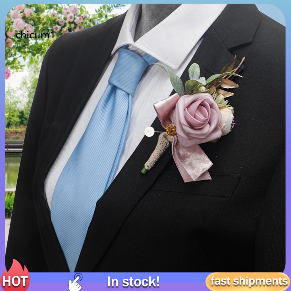 Ghim Cài Áo Hình Bông Hoa Đính Ngọc Trai Nhân Tạo Màu Sắc Tươi Sáng