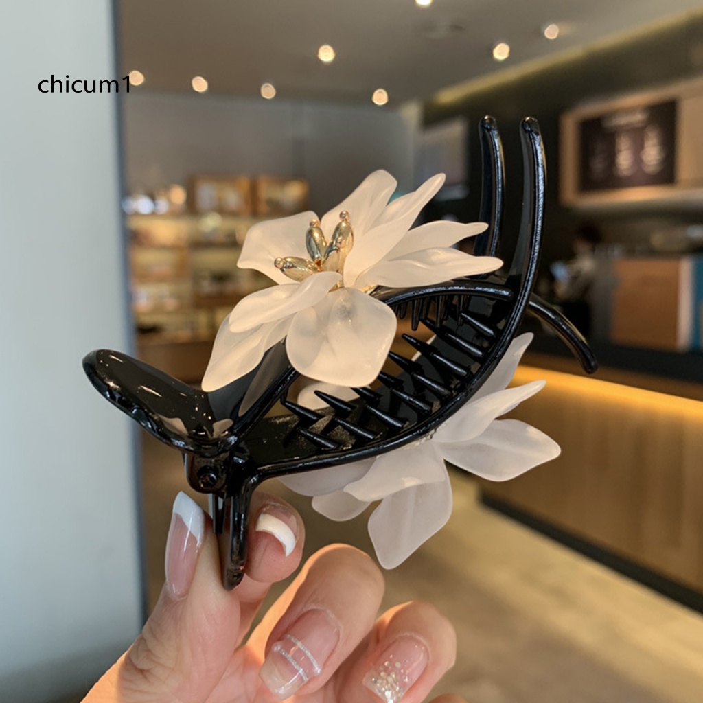 Kẹp Tóc Càng Cua Bằng Acrylic Màu Sắc Tươi Sáng Chống Rơi Phong Cách Hàn Quốc Cho Nữ