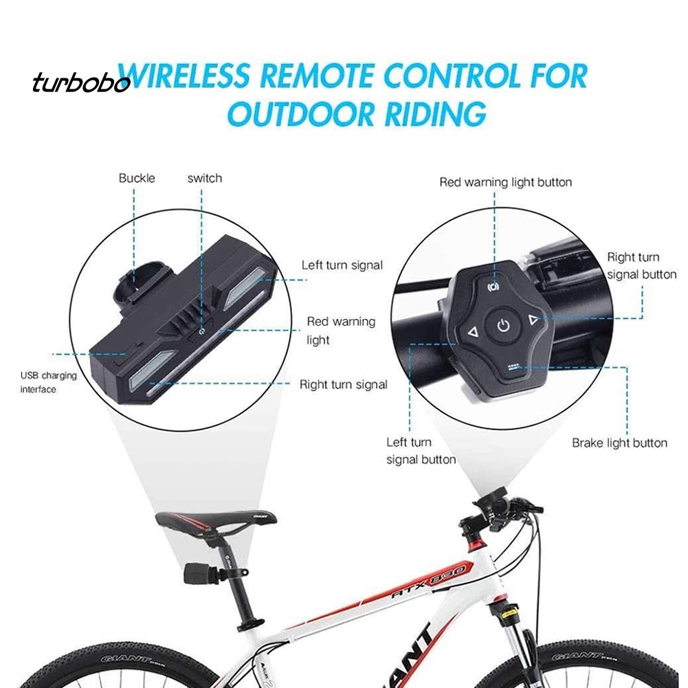 Đèn LED Cảnh Báo Gắn Đuôi Xe Đạp Có Thể Sạc Lại Bằng Cổng USB