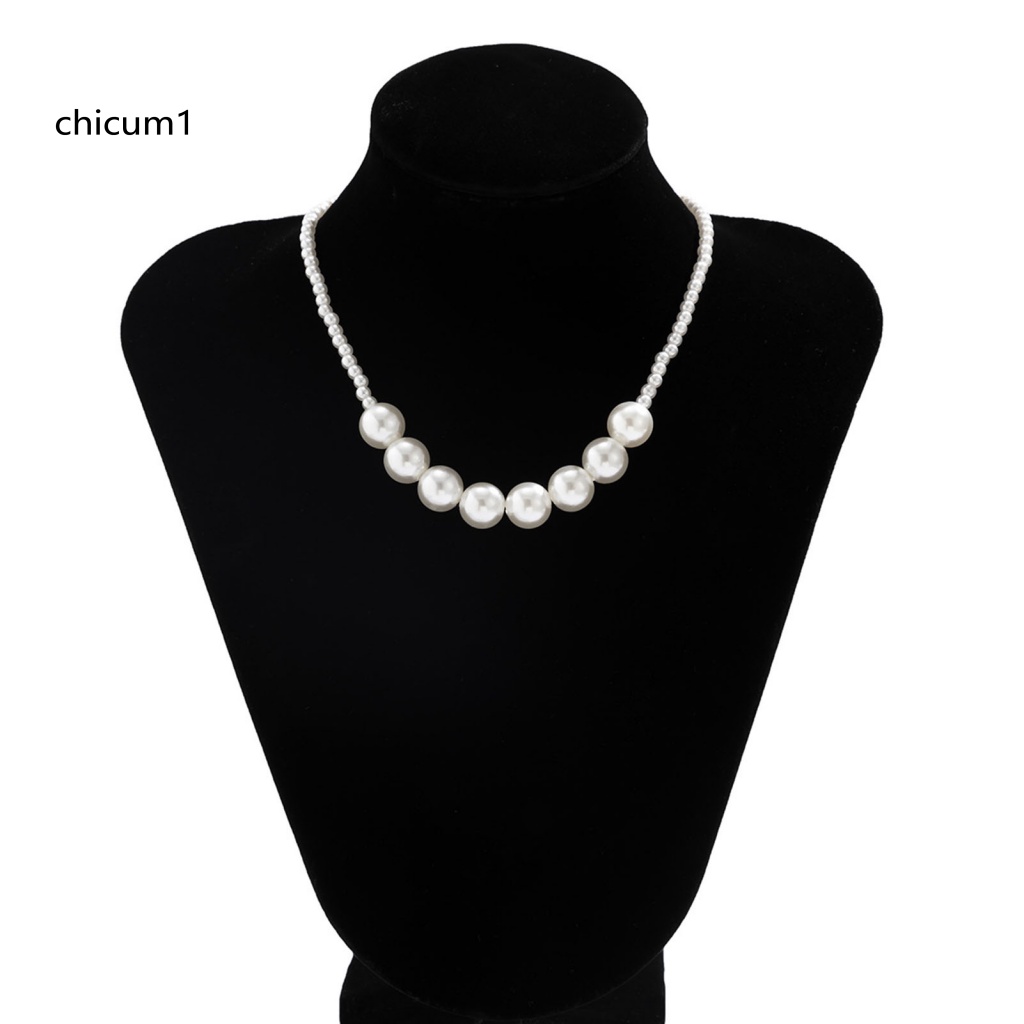 Vòng Cổ Choker CC Nữ Mặt Ngọc Trai Nhân Tạo Nhiều Lớp Tinh Tế Trang Sức Đám Cưới