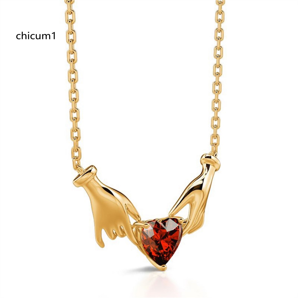 Vòng cổ Mặt Hình Trái Tim Màu Tương Phản Tùy Chỉnh Thời Trang