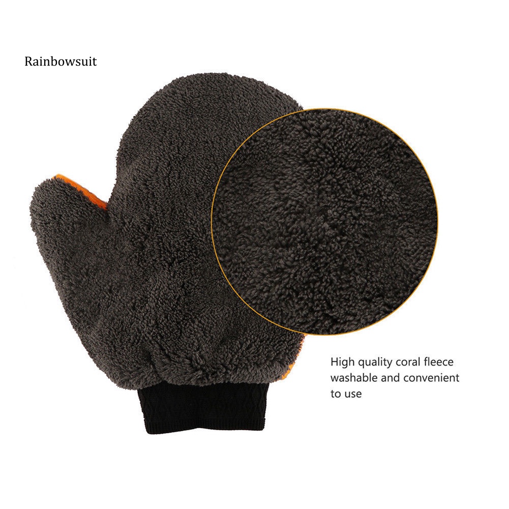 1 Găng Tay Rửa Xe Hơi Mềm Mại Thấm Hút Nước