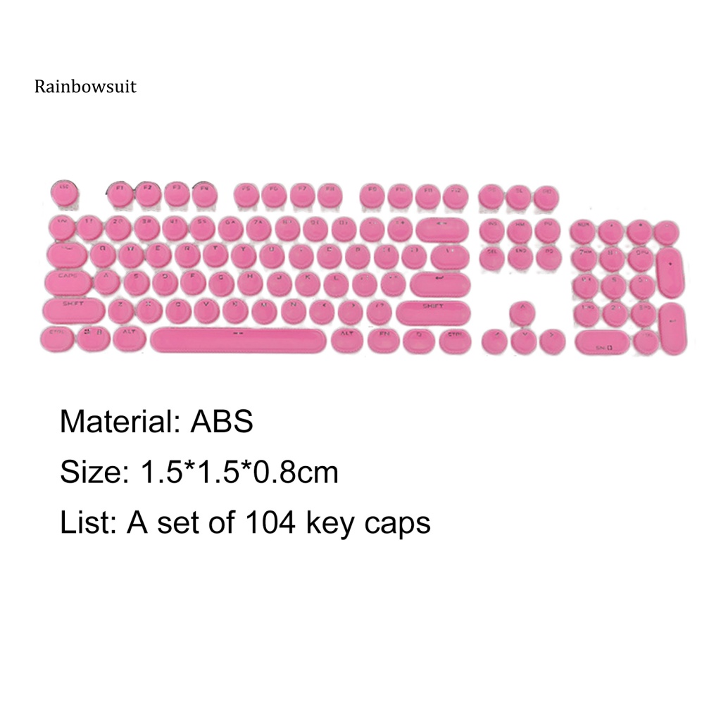 Set 104 Nút Bàn Phím Cơ Hình Tròn Chống Mòn Thay Thế Thông Dụng Cho Máy Tính PC