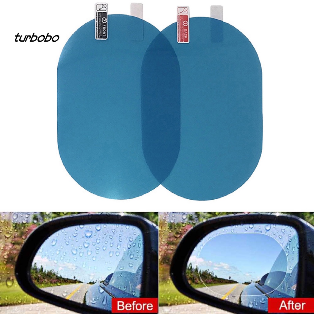 1 Cặp Phim Dán Gương Chiếu Hậu Hình Oval Chống Nước Chống Sương Mù Cho Xe Hơi Xe Máy