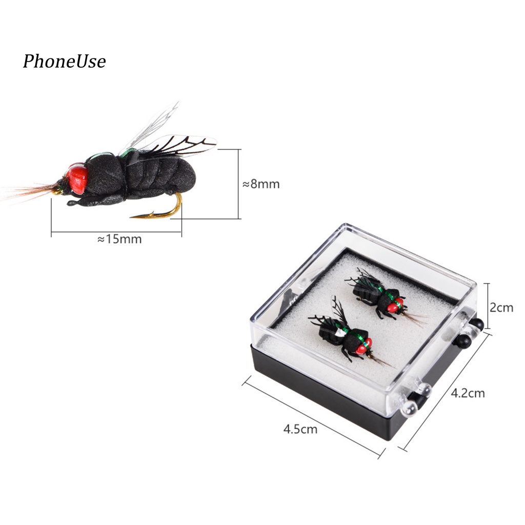 2 Mồi Câu Cá Giả Hình Con Ong Bằng PU