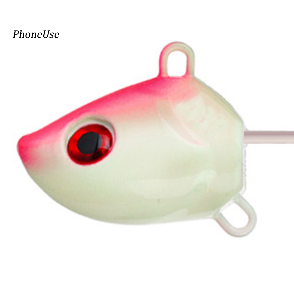 Móc Câu Cá Kép Bằng Kim Loại PU Hình Ếch Dạ Quang