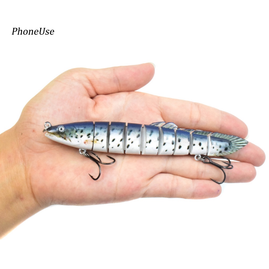 Mồi Câu Cá Giả PU 13cm / 215g Nhiều Khớp Nối Kèm Móc Câu