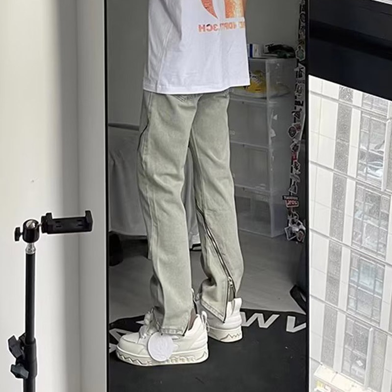 Quần Jean Đen Dài Rách Gối Thời Trang Nam Nữ