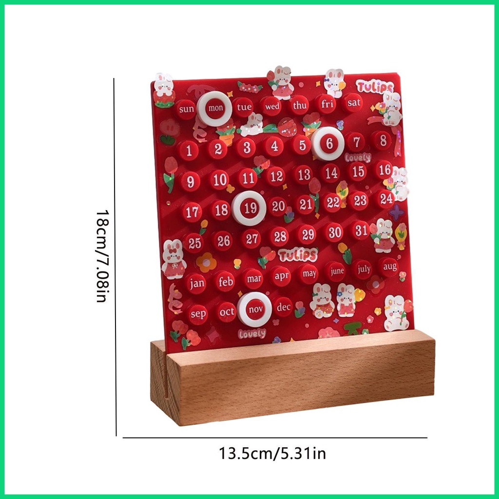 Lịch Để Bàn Có Nhãn Dán DIY Sáng Tạo Cho Thanh Thiếu Niên Nam Nữ