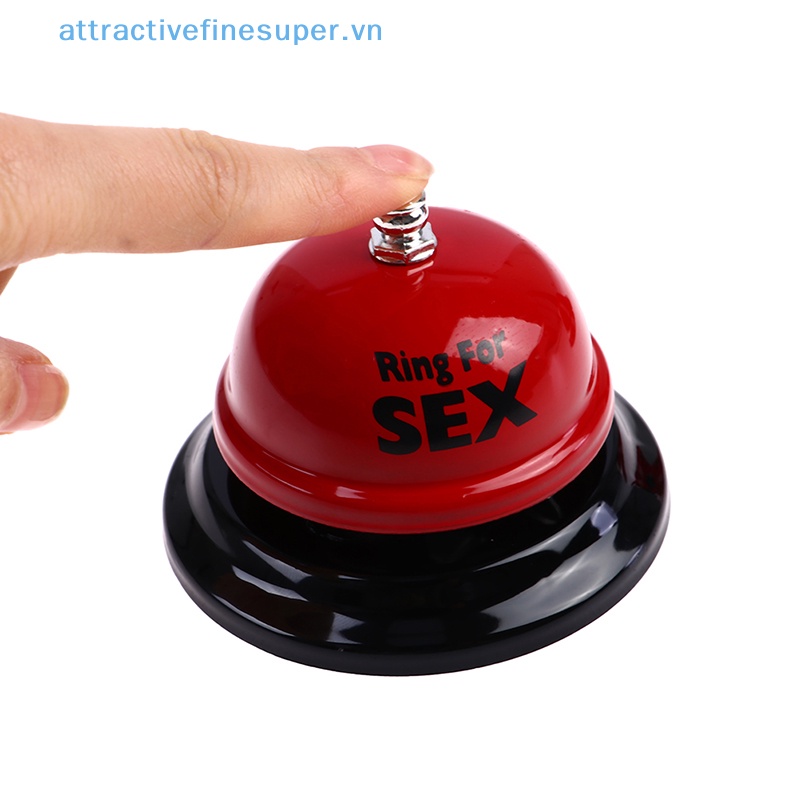 Lục Lạc Cầm Tay Bằng Kim Loại Màu Đỏ AFS Có Vòng Nhẫn Trang Trí Tiệc