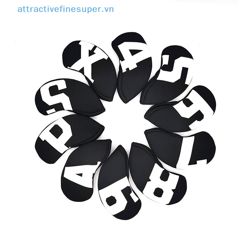 Afs Set 10 Vỏ Bọc Đầu Gậy Đánh golf Cao Cấp 4-9 ASPX 6 Màu