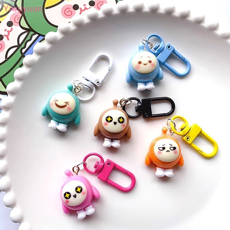 < Yiwuyuan > Móc Khóa Hình Búp Bê Hoạt Hình Đáng Yêu Có Thể Thay Đổi Màu Sắc Cho Ba Lô Đi Học