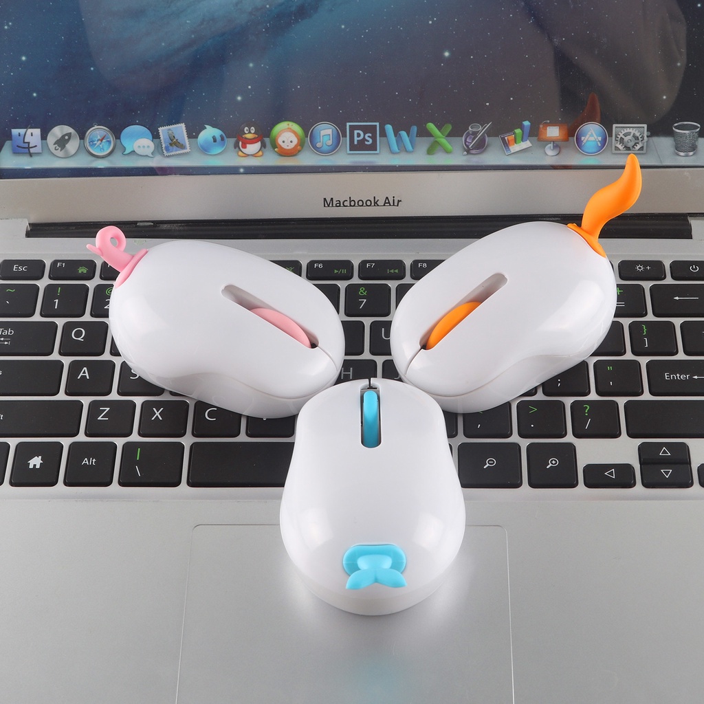 CHUYI Chuột không dây USB 2.0 3D Mini 2.4GHz Kiểu Dáng Hoạt Hình Dễ Thương