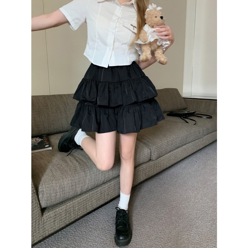 Chân Váy Chữ A Lưng Cao Màu Sắc Xinh Xắn Cho Nữ