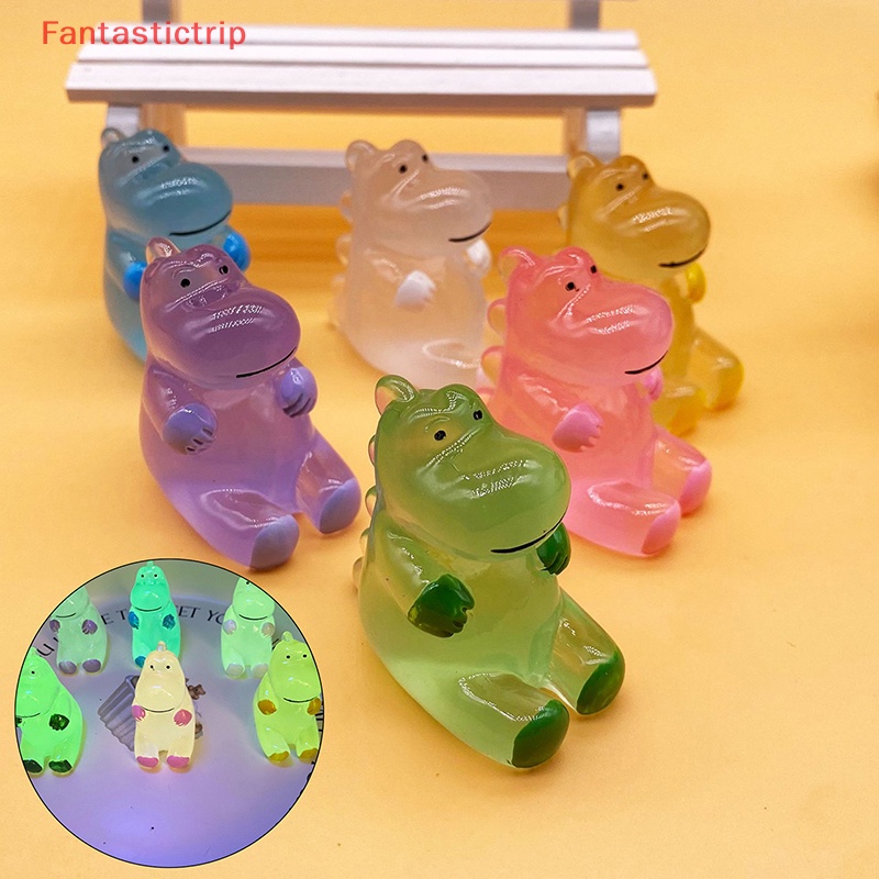 Phụ Kiện Trang Trí Xe Hơi Hình Khủng Long Bằng Nhựa Phát Quang DIY Mới