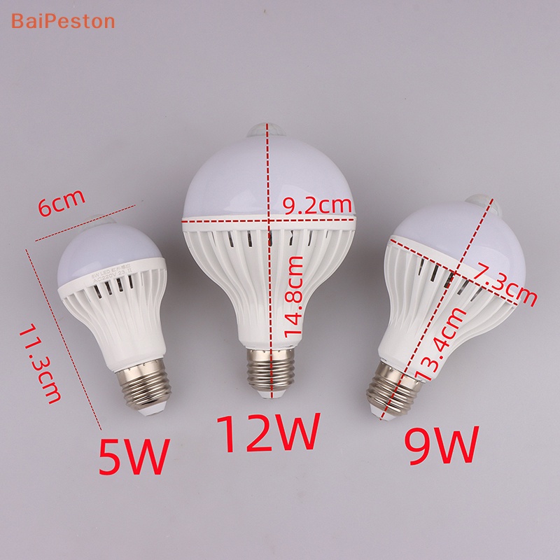 Bóng Đèn LED 220V E27 Cảm Biến Chuyển Động Cơ Thể Người 5W 7W 9W 12W