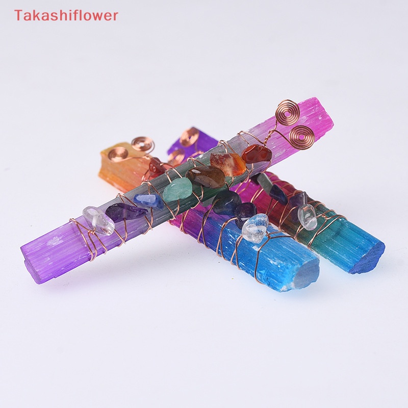 1 Cây Đá Thiền / Yoga 7 Màu Sắc Tùy Chọn Aura Selenite