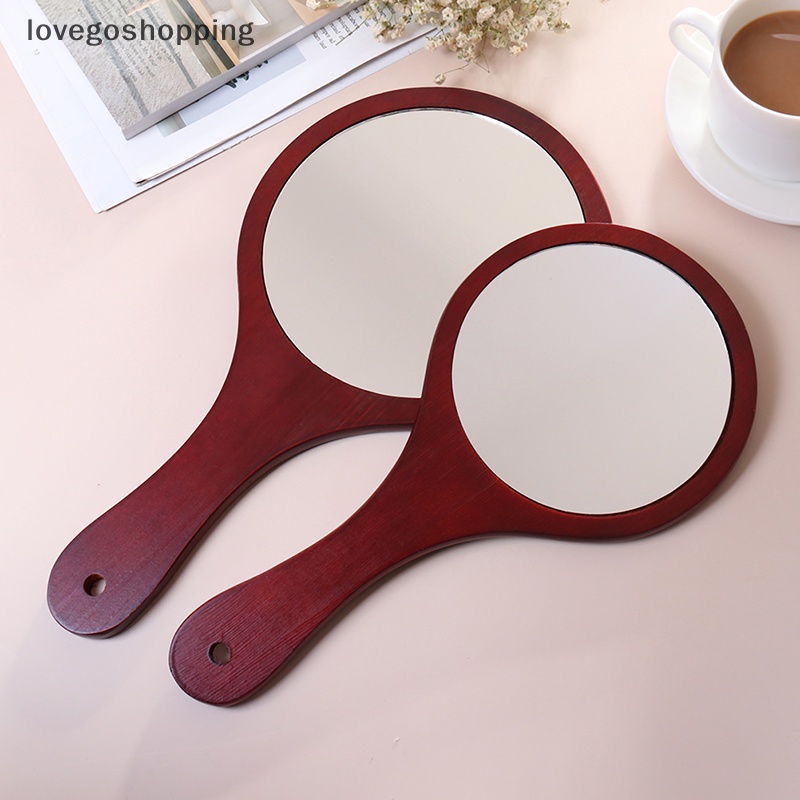 Gương Trang Điểm Hình Tròn Bằng Gỗ Phong Cách Vintage