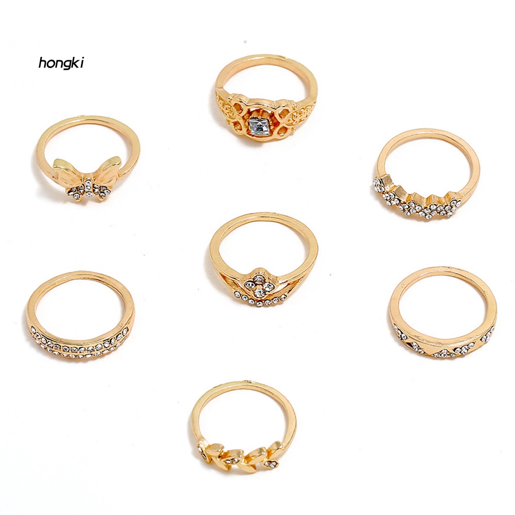 Set 7 NhẫN Midi Cá TíNh NhiềU KiểU DáNg Cho Nữ