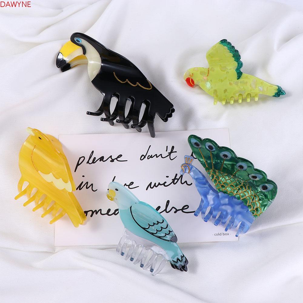 DWAYNE Kẹp Tóc Hình Móng Vuốt Chim Công Thời Trang Cho Nữ