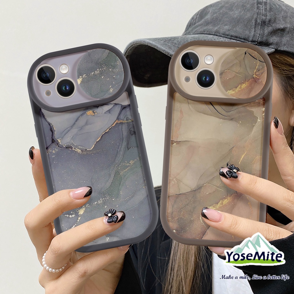 ốp trượt cam iPhone Đá cẩm thạch vàng xám Ốp Điện Thoại TPU Cho 14 XR 13 11 12 Pro Max 8 7 6 6S Plus X Xs Max Se 2020 13 12 11